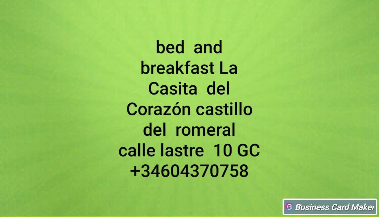 Bed and Breakfast La Casita Del Corazon Castillo del Romeral Exteriér fotografie